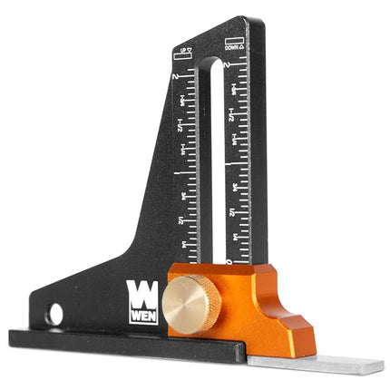Wen 2-Inch Dual-Scale Tool Setup and Height Gauge for Band Saws, Table Saws, Router Tables, and Woodworking Equipment (ME522G)