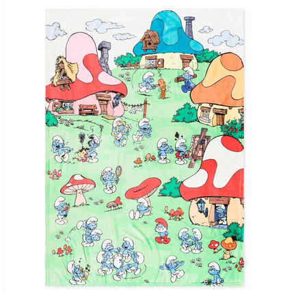 Franco Collectibles The Smurfs Bedding Super Soft Cozy Plush Throw, 46 in x 60 in, (Officially Licensed Product)