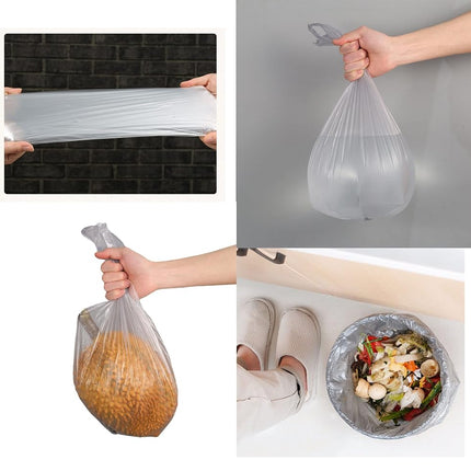 4 GALLON Bathroom Trash Bags , 15 Rolls/300 Counts Small HANDLES Garbage Bags for Office, Kitchen,Bedroom Waste Bin,Colorful Portable Strong Rubbish Bags (silver 300 Counts)