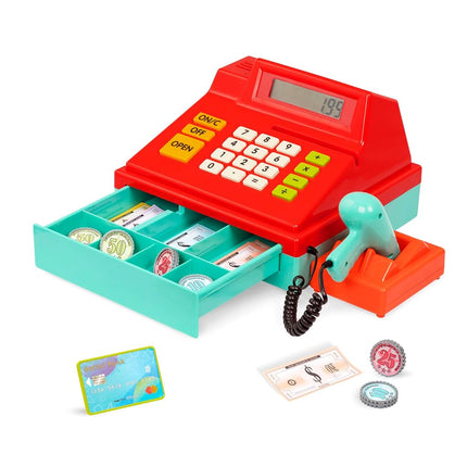 Battat Toy Cash Register with Scanner, 49 Pieces, 