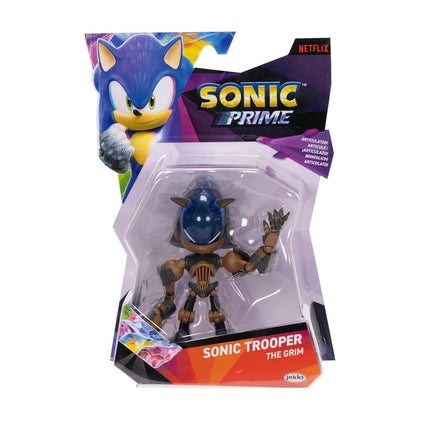 Sonic Prime 5-inch Sonic Trooper - The Grim Action Figure 13 Points of Articulations. Ages 3+ (Officially Licensed by Sega and Netflix)
