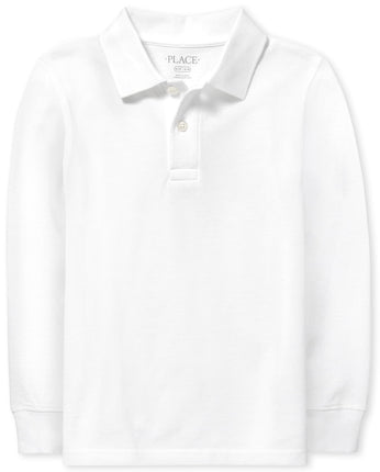 The Children's Place Boys' Uniform Long Sleeve Piq