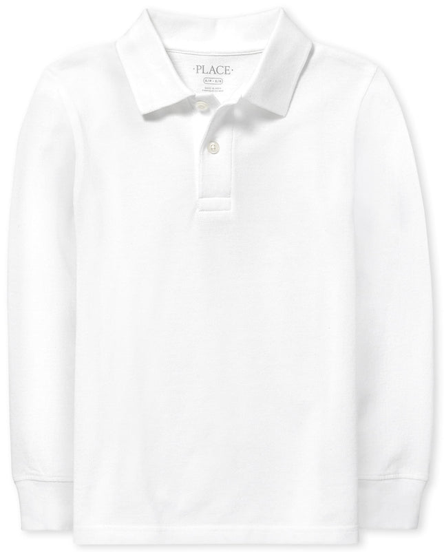 The Children's Place Boys' Uniform Long Sleeve Piq