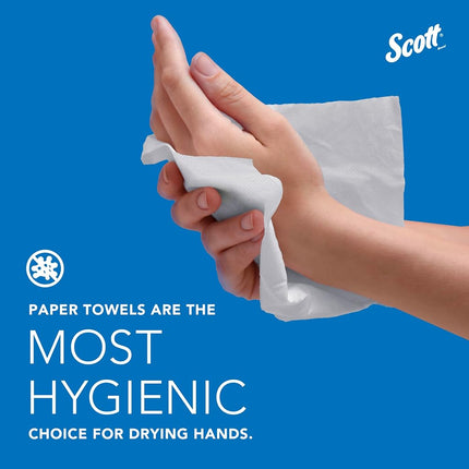 Scott Multifold Hand Towels 6633, 1-Ply, White, Soft, Strong & Highly Absorbent – Ideal for Everyday Hand Drying, 25 Packs x 175 Sheets (4,375 Total)