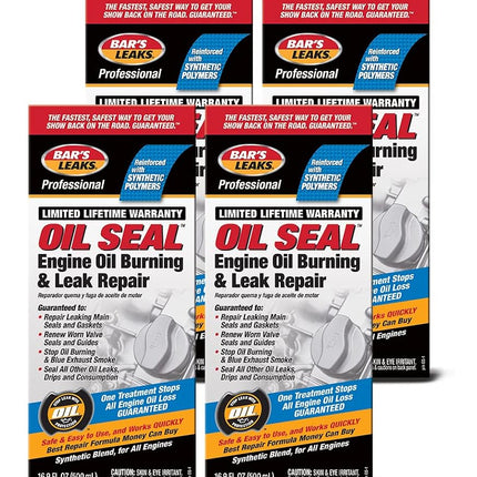 Bar's Leaks OS-1-4PK Oil Seal Engine Oil Burning/Leak Repair, 16.9 oz, (Pack of 4)