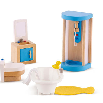 Hape Bathroom | Wooden Toy Bathroom Set | Dolls House Accessories | For 3 Years +