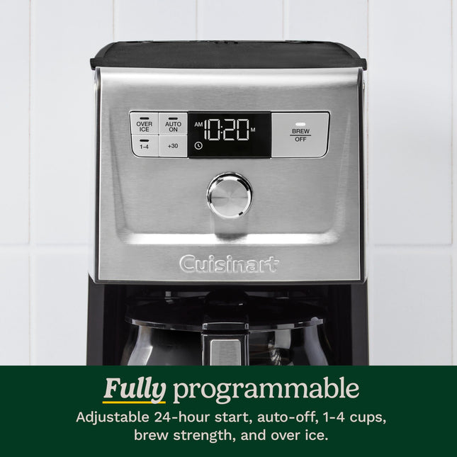 Cafetera programable Cuisinart PerfecTemp® de 14 tazas con opción Over Ice de acero inoxidable