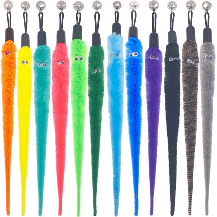 TIENAILING Cat Toy Worm Refills, 12 Pieces Interac