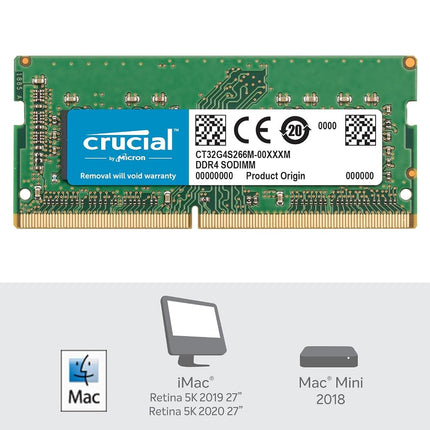Crucial RAM 32GB DDR4 2666MHz CL19 Memory for Mac CT32G4S266M