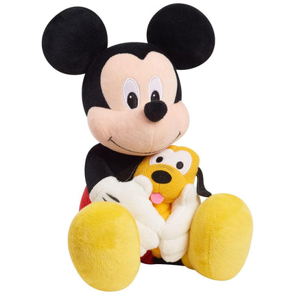 Disney Classics Lil Friends Mickey Mouse and Pluto 11.5-inch Large Plushie Stuffed Animal, Kids Toys for Ages 2 Up by Just Play