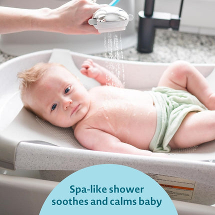 The First Years Rain Shower Baby Spa Baby Bathtub for Newborn to Toddler with Soothing Spray Baby Shower Head