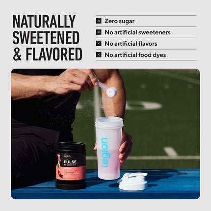 LEGION Pulse Pre Workout - All Natural Nitric Oxide Preworkout Drink to Boost Energy, Creatine Free, Naturally Sweetened, Beta Alanine, Citrulline, Alpha GPC (Watermelon)