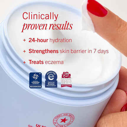 First Aid Beauty - Ultra Repair Cream - Hydrating Face & Body Moisturizer - Whipped Colloidal Oatmeal Clinically Proven to Strengthen Skin Barrier in 7 Days - Helps Relieve Eczema, 2 oz Travel Size