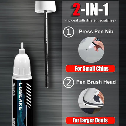 COSLAKE Car Touch Up Paint(Mineral White Metallic(A96)) for BMW