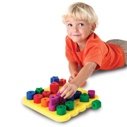 Learning Resources Tablero con Clavijas de Formas Apilables - 25 Piezas - Edades 3-6