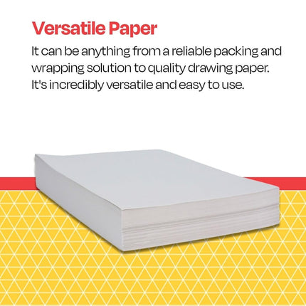 Sax Plain White Newsprint Newspaper - 8 1/2 x 11 inches - Pack of 500 - White