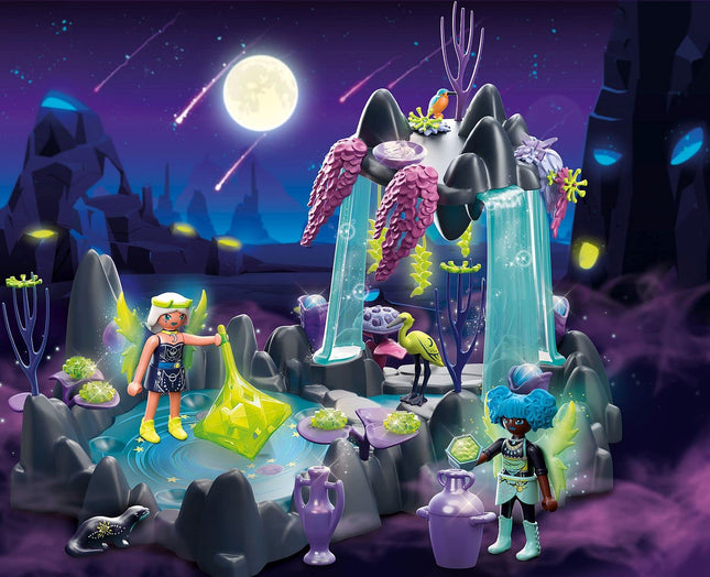 Playmobil 71032 Adventures of Ayuma Moon FAiry Lake with Mystical Waterfall, FAiry-Tale Toy, Fun Imaginative Role-Play, Playset Suitable for Children Ages 7+