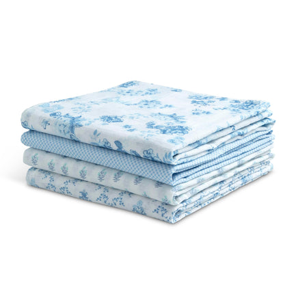 Delta Children 100% Cotton Muslin Baby Receiving Blankets for Girls and Boys � 47x47 Inches (Pack of 4), Blue Botanicals