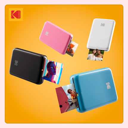 Imprimante photo instantanée KODAK Step avec Bluetooth/NFC, technologie Zink et application KODAK pour iOS et Android (rose). Imprime des photos 2x3" autocollantes.
