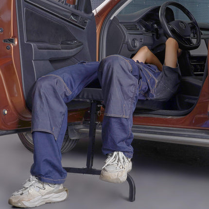 VEVOR Under Dash Creeper, 40 in, 330 lbs Load Capacity Rolling Mechanic Garage Creeper, 20.3-27.4 in Height Adjustable, Laying Down or Upright Inside of Car or Truck, Easy Fold Support for Garage Shop