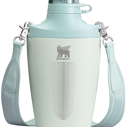 Stanley Cross Bottle, 650 ml Travel Bottle with Jacquard Strap, Leak-Proof Tritan Lid with Removable Straw, Recycled Stainless Steel, Double-Walled Vacuum Insulation