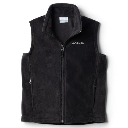 Columbia Boys' Steens Mountain Fleece Vest, Black, X-Small