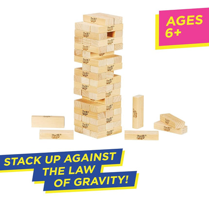 Jenga Game - Classic Strategy Games with Wooden Blocks - 1 or More Players - Toys for Kids and Board Games - Ages 6+