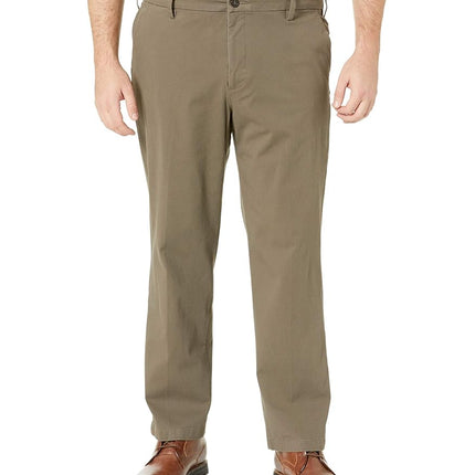 Dockers Men's Classic Fit Workday Khaki Smart 360 Flex Pants (Standard and Big & Tall) Casual, Dark Pebble, 46W x 32L