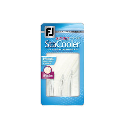 FootJoy Womens StaCooler Sport Golf Gloves - White, Large