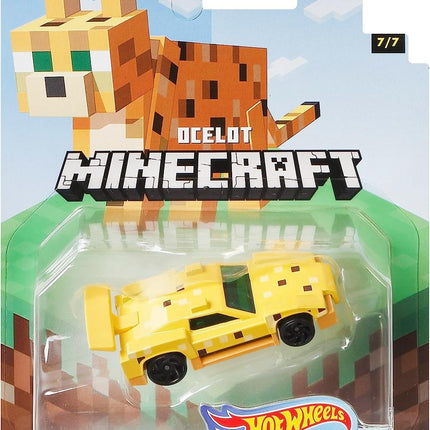 Hot Wheels Minecraft - Vehículo Ocelote - Coches de personajes - Nuevo