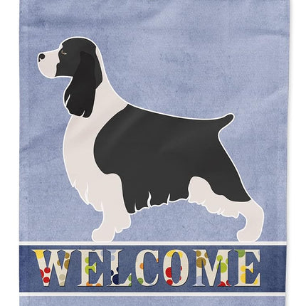 Caroline's Treasures BB8273CHF English Springer Spaniel Welcome Canvas House Flag, Multicolor