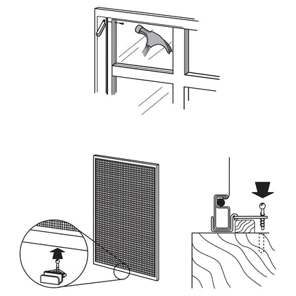 Prime-Line L 5791 Window Screen Hanger, Top Mount (4 Sets)