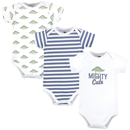 Grenouillères en coton Hudson Baby unisexe pour bébés, Dino Mignon, Nouveau-né