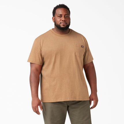 T-shirt ras du cou épais Dickies pour homme à manches courtes, couleur brun canard chiné, taille 4XL grand