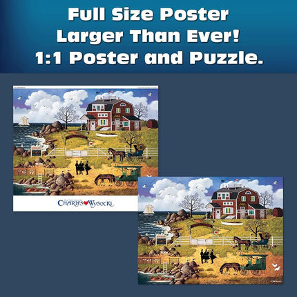 Buffalo Games - Sapphire Select - Charles Wysocki - Formulating The Plan - 1000 Piece Jigsaw Puzzle – Challenging & Fun – Blue Backed Puzzle Board – Giftable Display Box - Full Size Poster Included