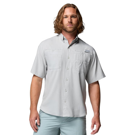 Columbia Men's Big and Tall Tamiami II SS Shirt, Cool Grey, 4X, Cool Grey, 4X Tall