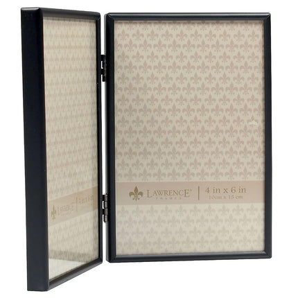 Lawrence Frames 4x6 Hinged Double Simply Black Picture Frame (660046D)