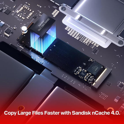 WD Blue SN5100 NVMe SSD 4TB (Up to 6,900 MB/s read speeds, M.2 2280, PCIe Gen 4.0, nCache 4.0, SANDISK 3D CBA NAND technology, Acronis True Image data migration software) POWERED BY SANDISK