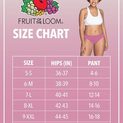 Fruit of the Loom Women's Beyondsoft Underwear, Super Soft Designed with Comfort in Mind, Available in Plus Size, Brief - Cotton Blend - 12 Pack - Colors May Vary, 6