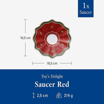 Villeroy & Boch Toy's Delight Saucer Coffee/Tea Cup, Porcelain, Red
