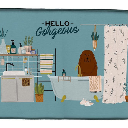 Caroline's Treasures CK7472DDM Caucasian Shepherd Dog in Bathtub Dish Drying Mat, Polyester, Multicolor