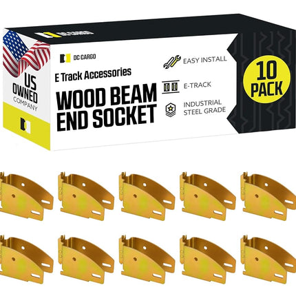 10 E-Track Wood Beam End Socket Shelf Brackets w/ 