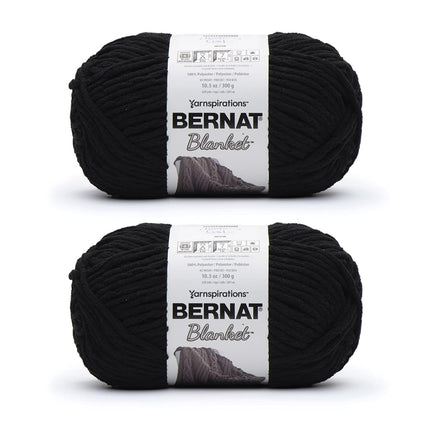 Bernat Blanket Coal Yarn - 2 Pack of 300g/10.5oz -