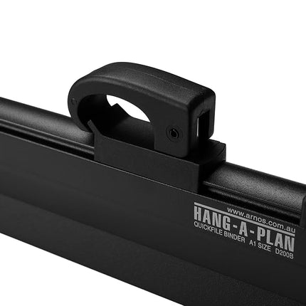 Arnos Hang-A-Plan Quickfile Plan Binder Clamp, A1 Size, Black