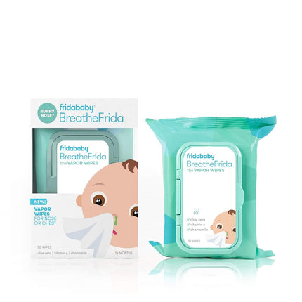 Frida Baby Nose Wipe - 30 Count Cotton Wipes with Menthol/Eucalyptus for Baby's Nose and Dry Skin