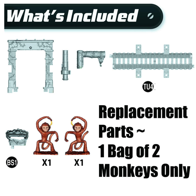 Fisher-Pric e Replacement Parts for Thomas Train - Thomas and Friends Trackmaster Monkey Palace Set ~ Replacement Bag of 2 Monkeys