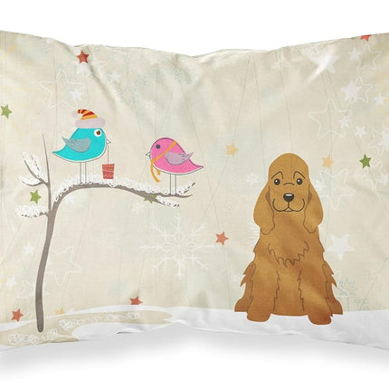 Caroline's Treasures Between Friends Cocker Spaniel Red Fabric Standard Pillowcase BB2567PILLOWCASE, Multicolor