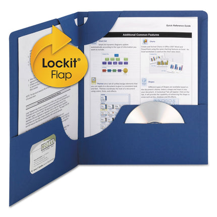 Smead Lockit Two-Pocket Heavyweight Folder, Letter