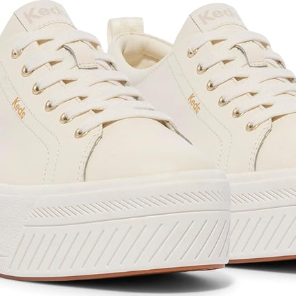 Keds Women's Skyler Leather Sneaker, Off White, 7.5 M US