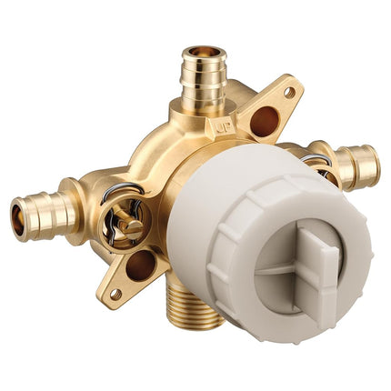 Moen U140CXS M-CORE 3-Series 4 Port Tub and Shower Mixing Valve with Cold Expansion PEX Connections and Stops, or Unfinished
